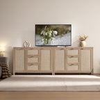 SICOTAS Rattan Large Sideboard Buffet Cabinet - Image 8