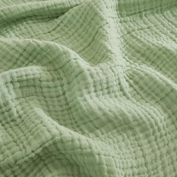 EMME Muslin Blankets for Adults Throw Blanket for Couch Breathable Gauze Soft - Image 6
