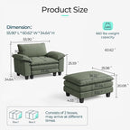 LINSY HOME Cloud Sofa Accent Chair - Image 2