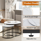 Garden 4 you Coffee Table Faux Marble Nesting Table - Image 5