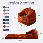 MAXYOYO Folding Sofa Bed with Backrest, Boneless Fold Out Couch Bed with Handle - Image 2