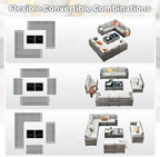 ovios 12 Pieces Patio Furniture Set, Outdoor Wicker Sectional Sofa - Image 2