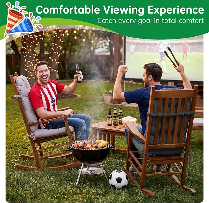 Adirondack Chair Cushion Waterproof Rocking Chair Cushion, Tufted High Back - Image 9