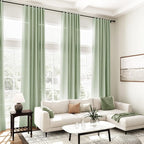 Mist Sage Linen Curtains 84 Inch Length 2 Panels Set - Image 7