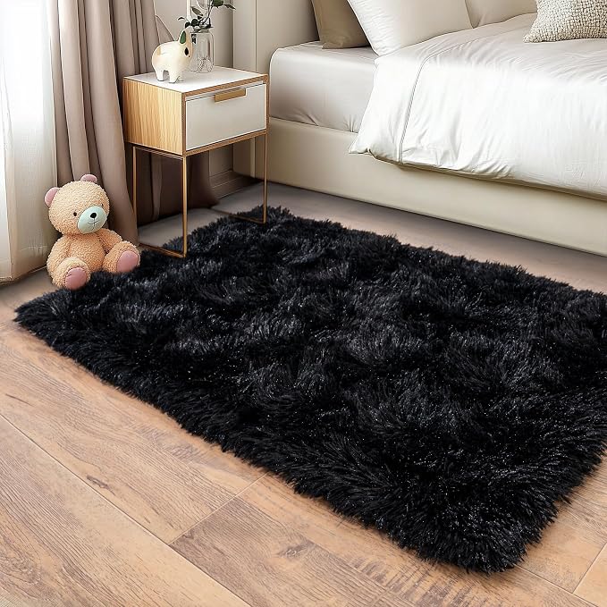 Pionblank Fluffy Small Rug for Bedroom 2x3 Feet, Shag Soft Area Rug, Furry Cute - Image 7
