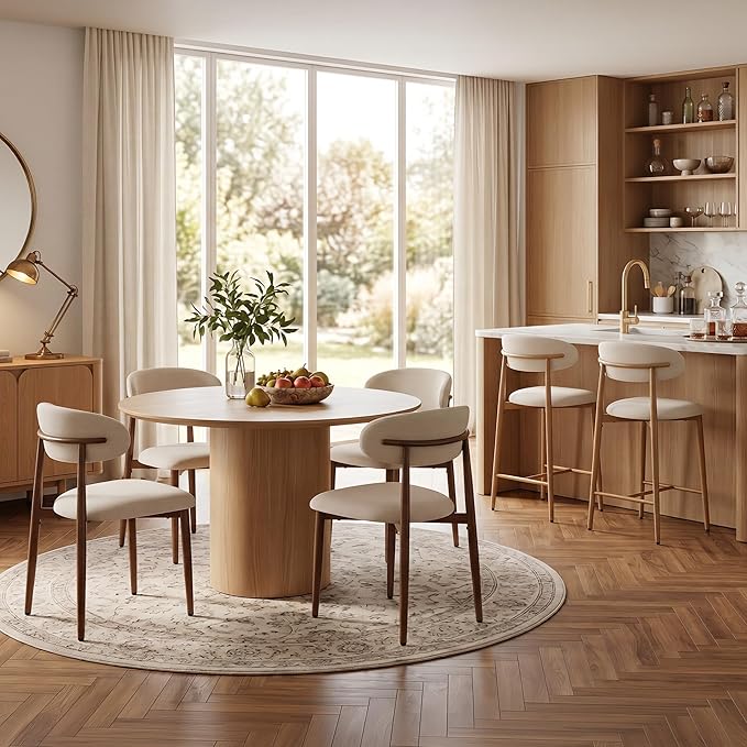UVV Dining Chairs Set of 8, Metal Kitchen Chairs - Image 4