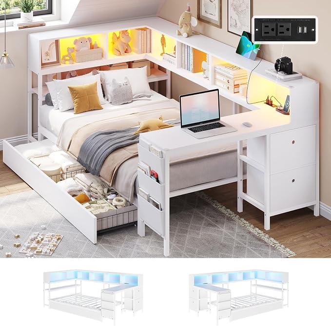 DICTAC Corner Twin Bed Frame by DICTAC