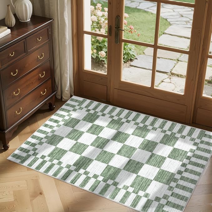 GarveeHome Checkered Washable 2x3 Rug Small Area Rugs Non-Slip - Image 3