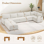 Vesgantti Large Modular Sectional Sofa, Big Comfy Cloud Couch - Image 2