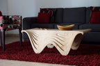 Pine Wood Living Room Coffee Table Organic Design Decor Furniture - Image 2