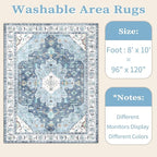 SERISSA 8x10 Washable Non Slip Boho Area Rug - Image 7