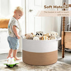 INDRESSME 115L Extra Large Jute Rope Basket, Blanket Basket Home Decor Baby - Image 6