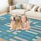 cotiled Boho 9x12 Area Rug for Living Room: Large Moroccan Washable Rug | Solve - Image 9