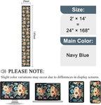 DUKINO 2x14 Hallway Runner Rug, Floral Washable Kitchen Rug, Low Pile, Soft - Image 2