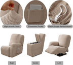 Genina Recliner Loveseat Covers, Stretch Reclining Sofa Covers, 2 Seater Couch - Image 4