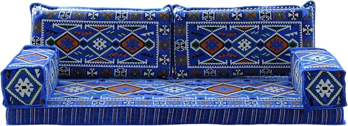 mysticalanatolia Arabic Majlis Sofa – 75x27x4 inch Floor Seating Convertible by MysticalAnatolia