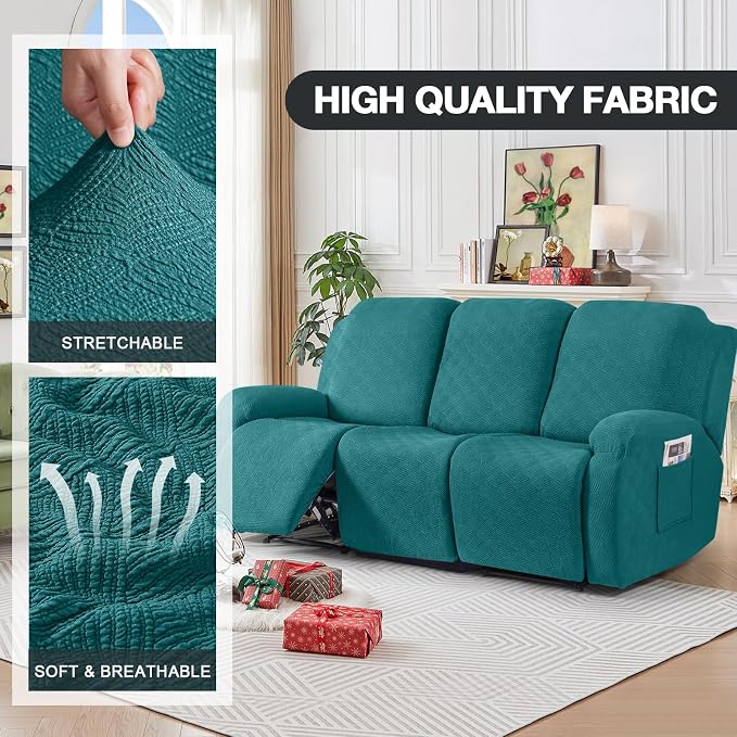 Timeles Recliner Covers for 3 Seater Reclining Couch Covers Sofa Slipcover - Image 2