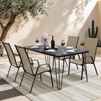 JEAREY Patio Dining Chairs Set of 4, Outdoor Stackable Dining Furniture Set - Image 2