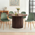 Dining Table Set for 4, Mid Century Modern 47 Inch Wooden Round Dining Table Set by somedream