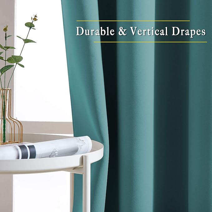 NICETOWN Blackout Bedroom Curtains 90 inches Long, Grommet Thermal Insulated - Image 3