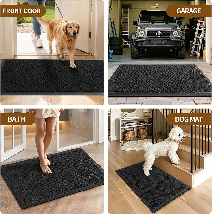 Front Door Mat, Heavy Duty Waterproof Doormat 31.5"x20", Stain Fade Resistant - Image 8
