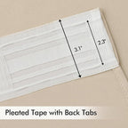 MIULEE Cream Beige Back Tab Blackout Curtains 52x78 Inch Length 2 Panel Set | - Image 4