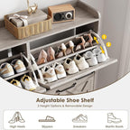 Nicetree Shoe Cabinet with 4 Flip Drawers, Freestanding Shoe Organizer Cabinet - Image 7