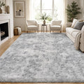 PLHXFR 9x12 Area Rugs Living Room: Fluffy Bedroom Shag Rug Light Grey | Upgrade by PLHXFRSoftAreaRugs