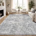 PLHXFR 9x12 Area Rugs Living Room: Fluffy Bedroom Shag Rug Light Grey | Upgrade by PLHXFRSoftAreaRugs