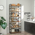 NUMENN 6 Tier Bookshelf, Tall Bookcase Shelf Storage Organizer, Modern Book - Image 2