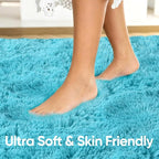 6x9 Large Blue Fluffy Soft Area Rug Non-Slip - Image 5
