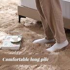 ORINOVA Beige 3ft Round Fluffy Shaggy Rug Washable Soft Area Rug - Image 7