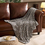 BEDELITE Fleece Blanket Soft Plush Twin Size Blanket White Leopard 60"x80" | - Image 6