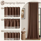 100% Blackout Curtains 72 Inch Length 2 Panels Set - Image 6