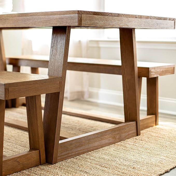 Plank+Beam 72 Inch Farmhouse Dining Table, Solid Wood Rustic Kitchen Table - Image 9