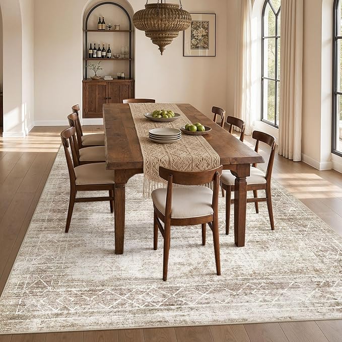 cotiled Boho 5x7 Area Rugs for Living Room: Soft Moroccan Washable Rug | Solve - Image 6