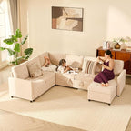 GOSUHI 107" Sleeper Sofa, Set of Modular Pieces - Image 7
