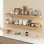 Acovy 55 Inch Floating Shelves, 9.3" Deep Floating Shelf Wall Mounted, Rustic - Image 2