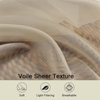Taupe Valances for Windows, Taupe Sheer Curtains 14 Inch Length 2 Pack Kitchen - Image 3