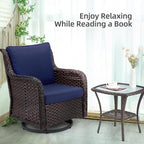Towallmark Outdoor Swivel Wicker Glider Patio Chairs - Image 6