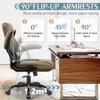 Leather Office Chair, PU Home Computer Desk Chairs - Image 4