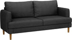 70" Modern Loveseat Sofa with USB Type-C Ports, Linen Fabric 2-Seater Deep Seat - Image 8
