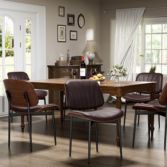 YaFiti Dining Chairs Set of 2, Dining Room and Kitchen Chairs, Mid Century - Image 7