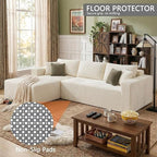 108" Boneless Couch Modular Sectional Sofa, L-Shaped Couch - Image 3