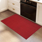 Indoor Front Door Mat Entryway Rug Non Slip Washable Red 2x3 ft | Front Entry - Image 2