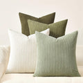 Topfinel Green White Spring Pillow Covers 18x18 Inch Set of 4 Boho Nordic by Topfinel