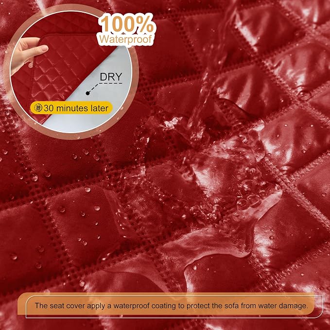 HDCAXKJ 100% Waterproof Reclining Sectional Couch Covers L Shape Recliner Sofa - Image 3