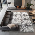 Ophanie Tie-Dyed Grey&White 8x10 Area Rugs by Ophanie