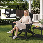 Outdoor Oversized Adirondack Rocking Chairs, All Weather HDPE Patio Rocking - Image 6