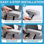 Smiry Ergonomic Office Chair Armrest Pads, Memory Foam Arm Rest Covers - Image 6